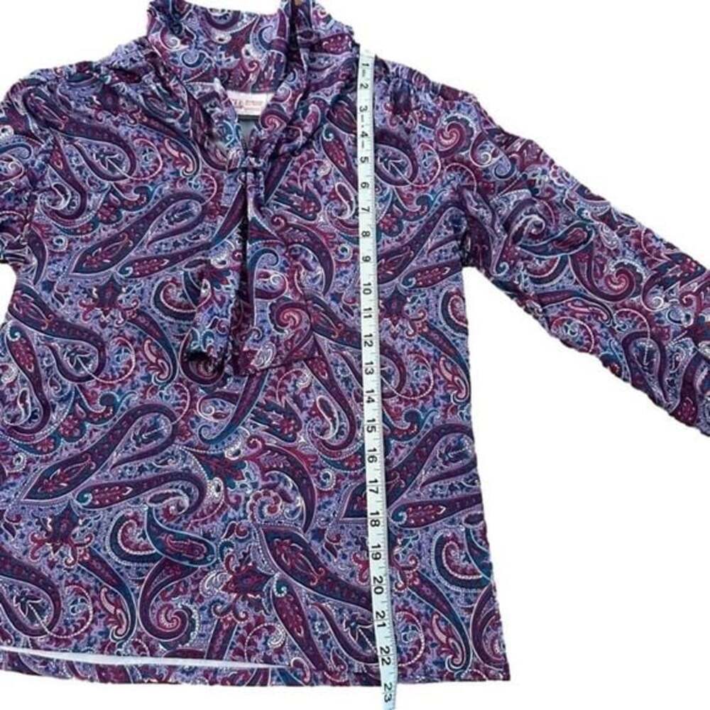 Vintage Haband For Her Purple Paisley Top - Picture 4 of 6
